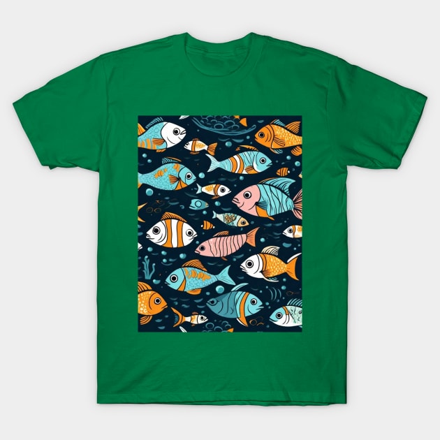 fish patterns gift ideas T-Shirt by WeLoveAnimals